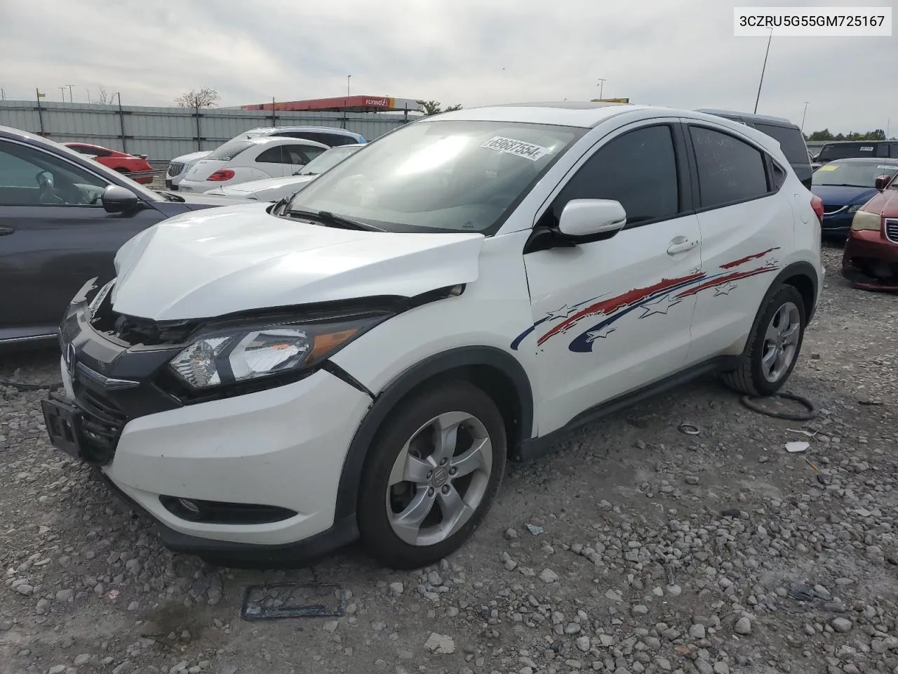 2016 Honda Hr-V Ex VIN: 3CZRU5G55GM725167 Lot: 69687554