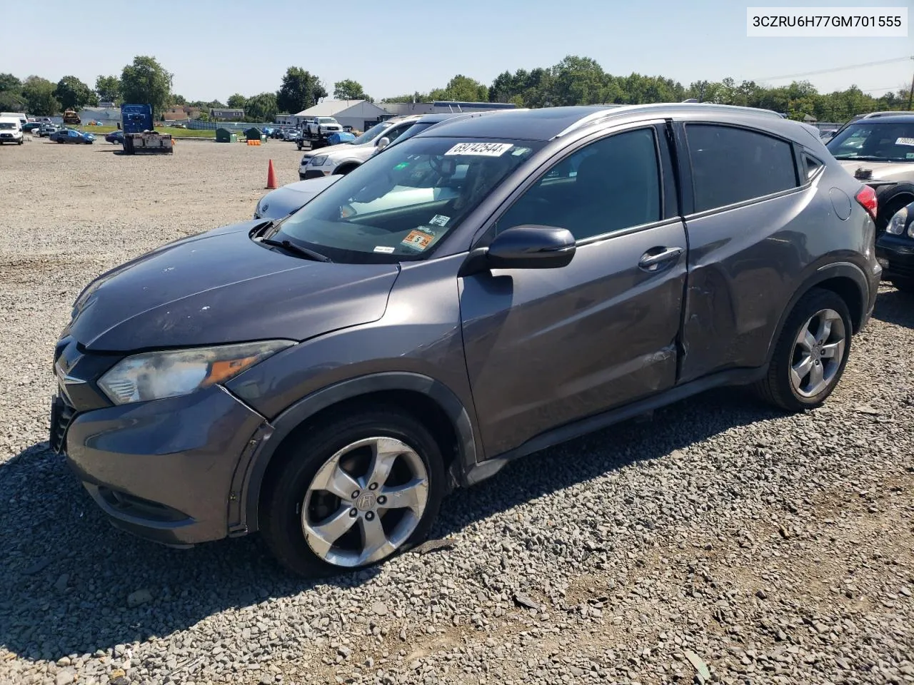 2016 Honda Hr-V Exl VIN: 3CZRU6H77GM701555 Lot: 69742544