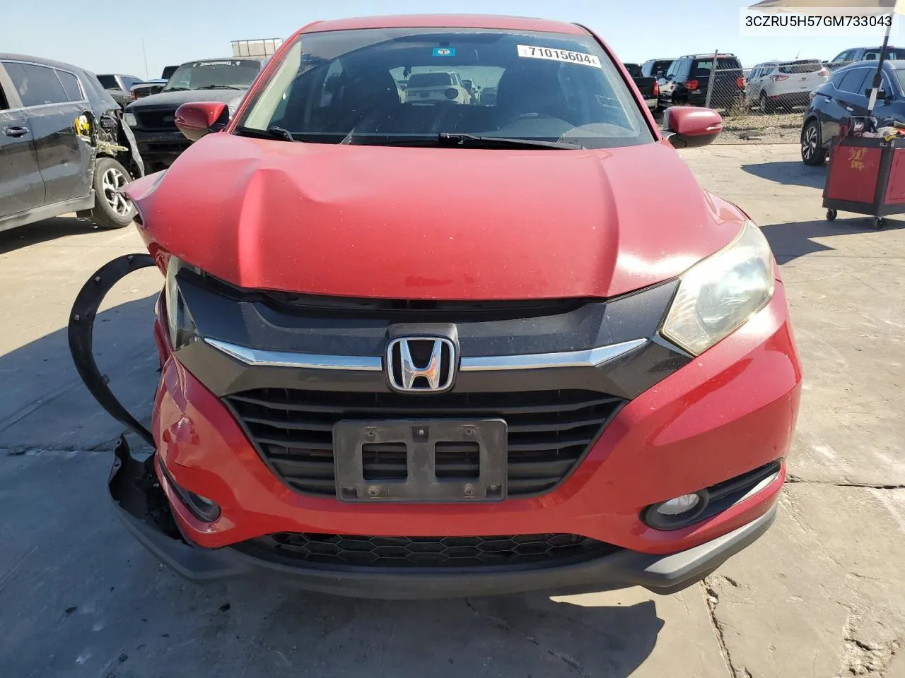 2016 Honda Hr-V Ex VIN: 3CZRU5H57GM733043 Lot: 71015604