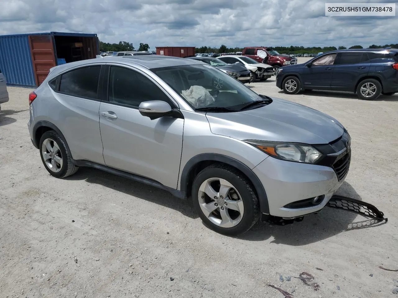 2016 Honda Hr-V Ex VIN: 3CZRU5H51GM738478 Lot: 71055394