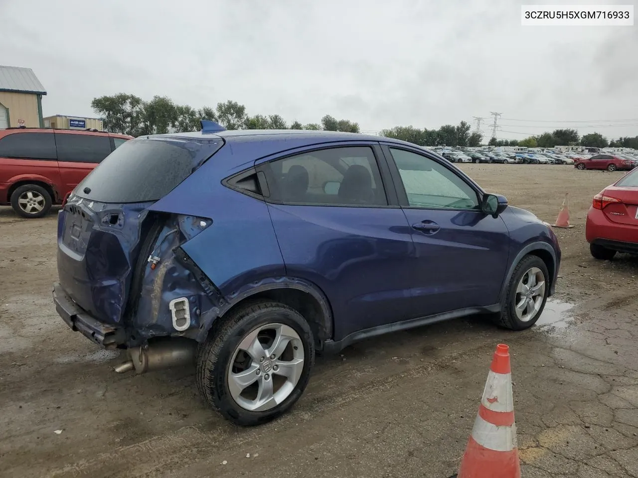 3CZRU5H5XGM716933 2016 Honda Hr-V Ex