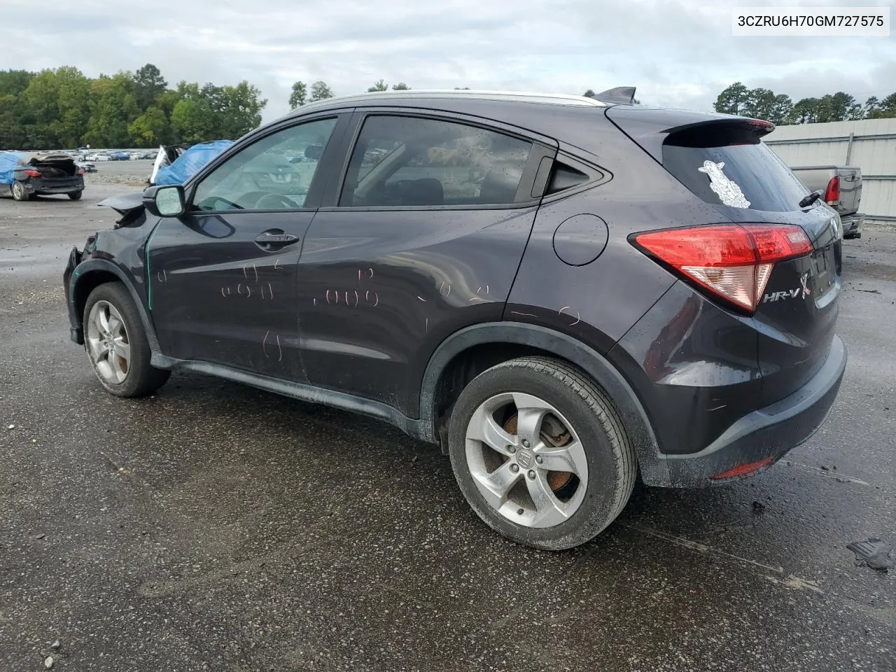 2016 Honda Hr-V Exl VIN: 3CZRU6H70GM727575 Lot: 71563014