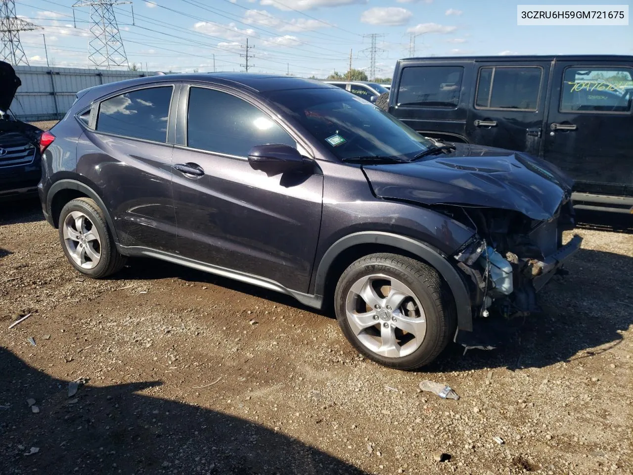 3CZRU6H59GM721675 2016 Honda Hr-V Ex