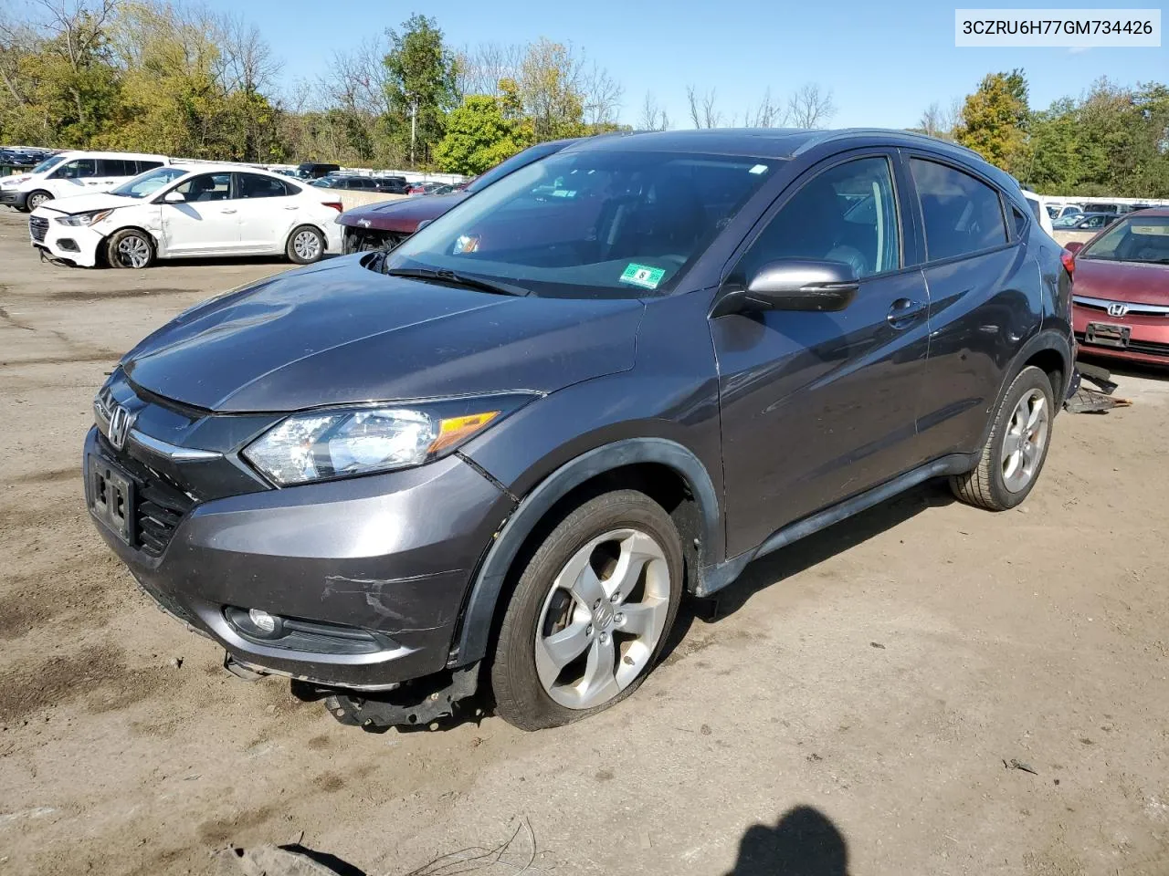 2016 Honda Hr-V Exl VIN: 3CZRU6H77GM734426 Lot: 72992894