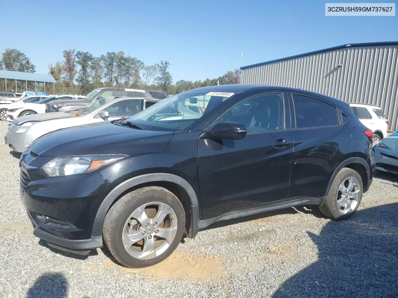 2016 Honda Hr-V Ex VIN: 3CZRU5H59GM737627 Lot: 73102884