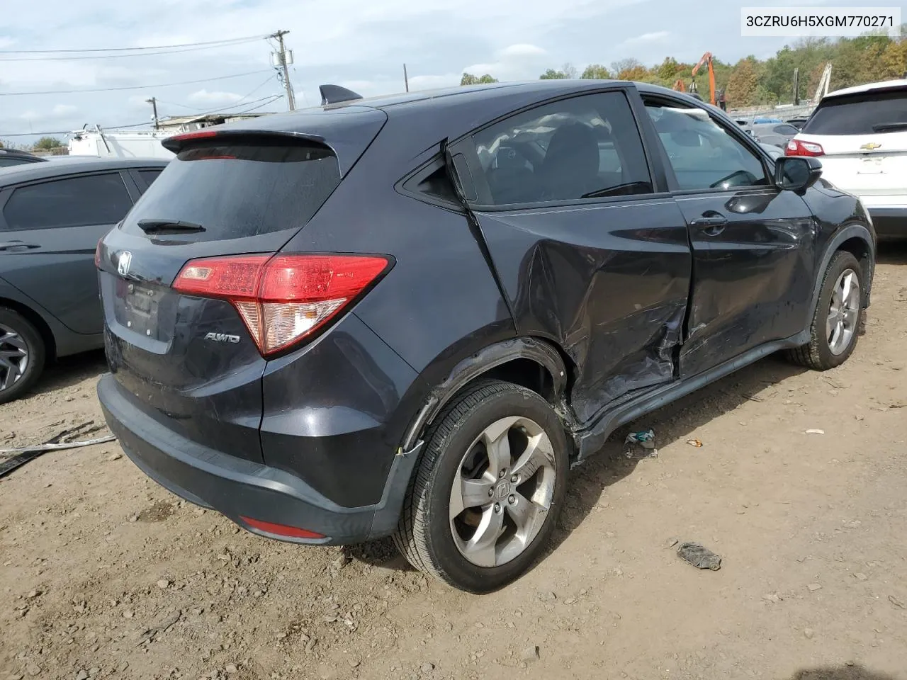 2016 Honda Hr-V Ex VIN: 3CZRU6H5XGM770271 Lot: 74287014