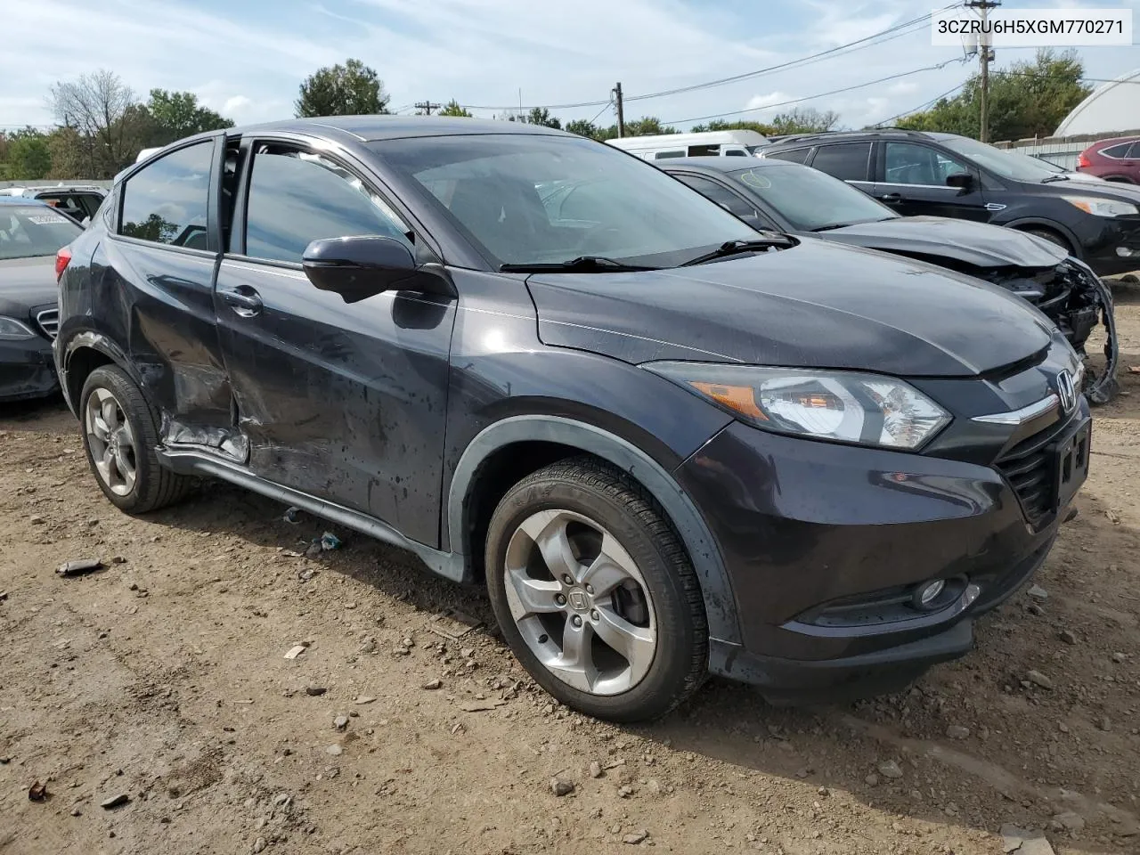 2016 Honda Hr-V Ex VIN: 3CZRU6H5XGM770271 Lot: 74287014