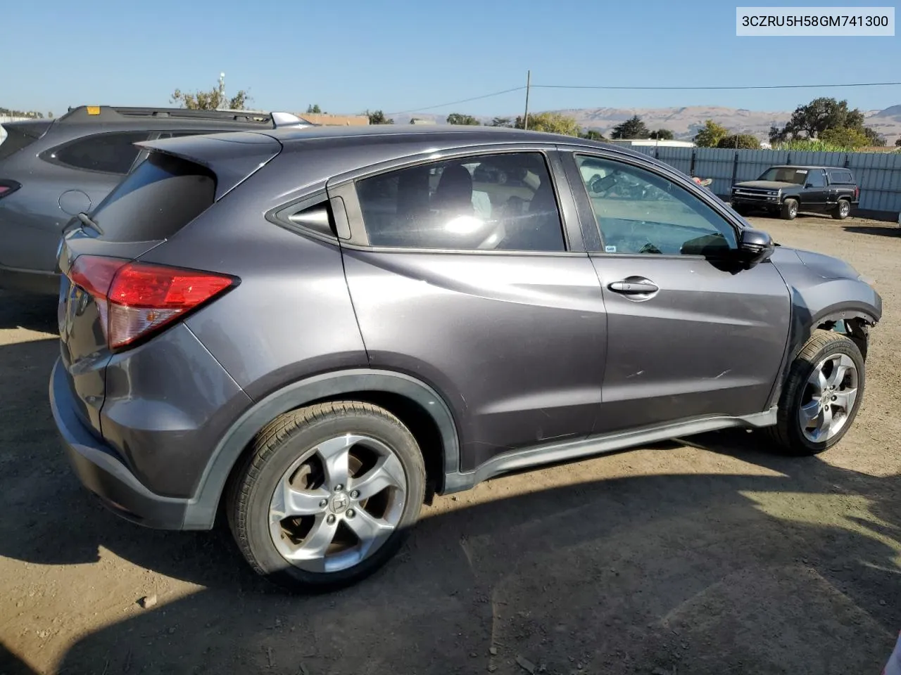 2016 Honda Hr-V Ex VIN: 3CZRU5H58GM741300 Lot: 74731854