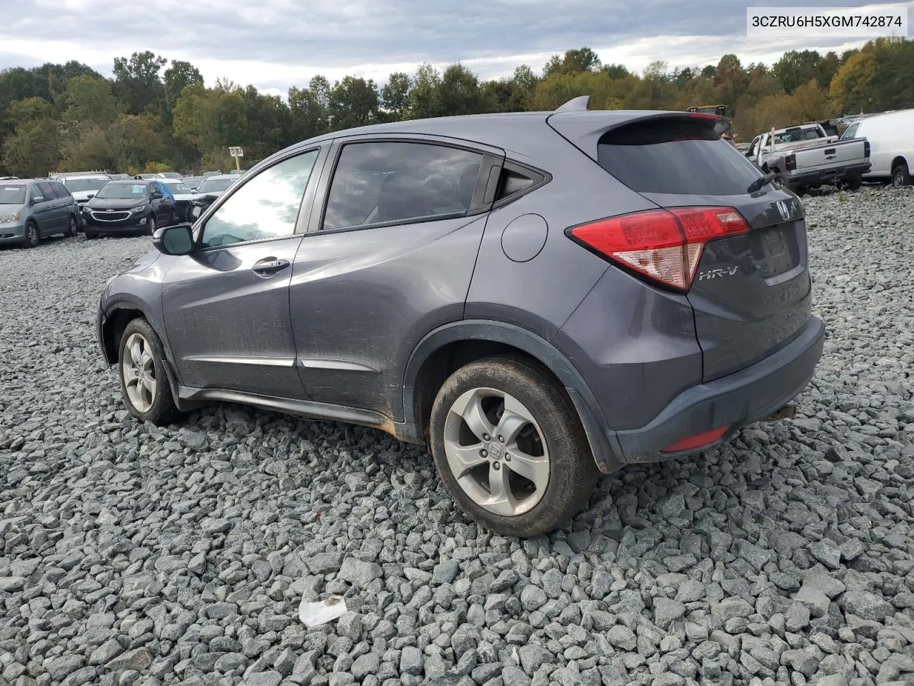 2016 Honda Hr-V Ex VIN: 3CZRU6H5XGM742874 Lot: 75793354