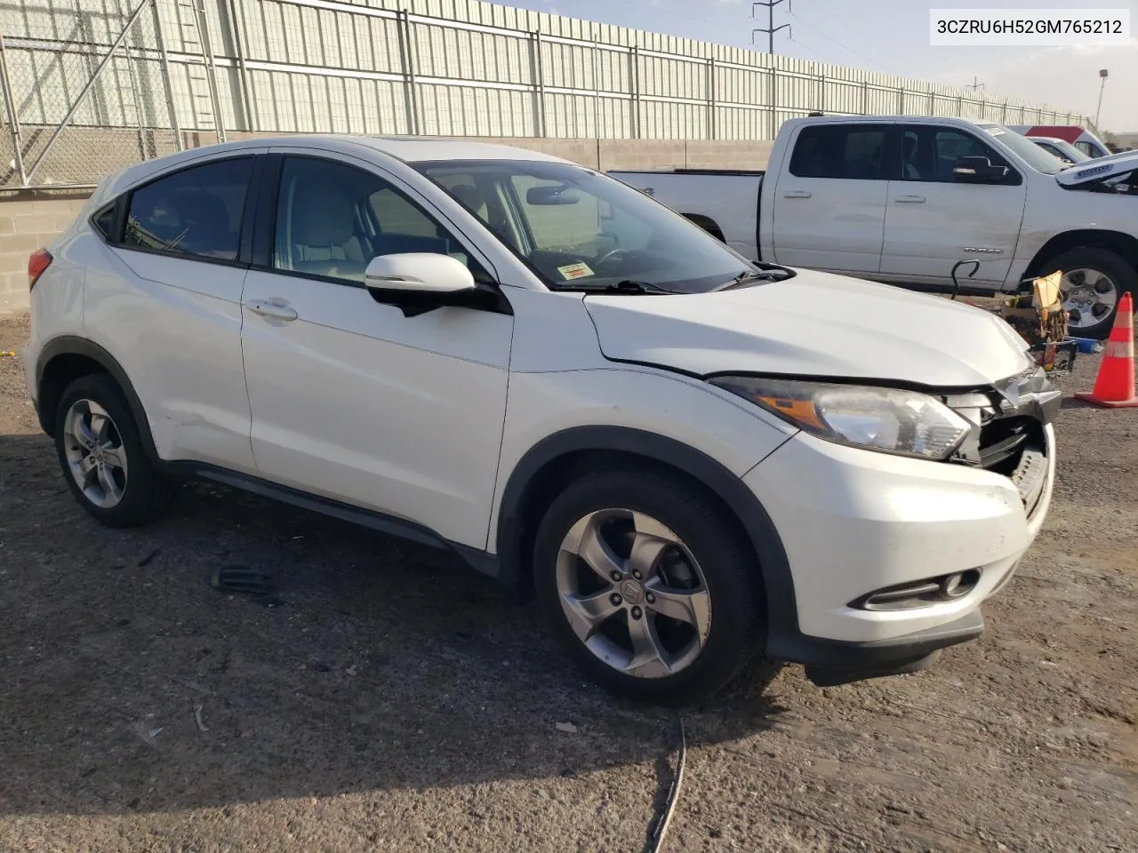 2016 Honda Hr-V Ex VIN: 3CZRU6H52GM765212 Lot: 76946564