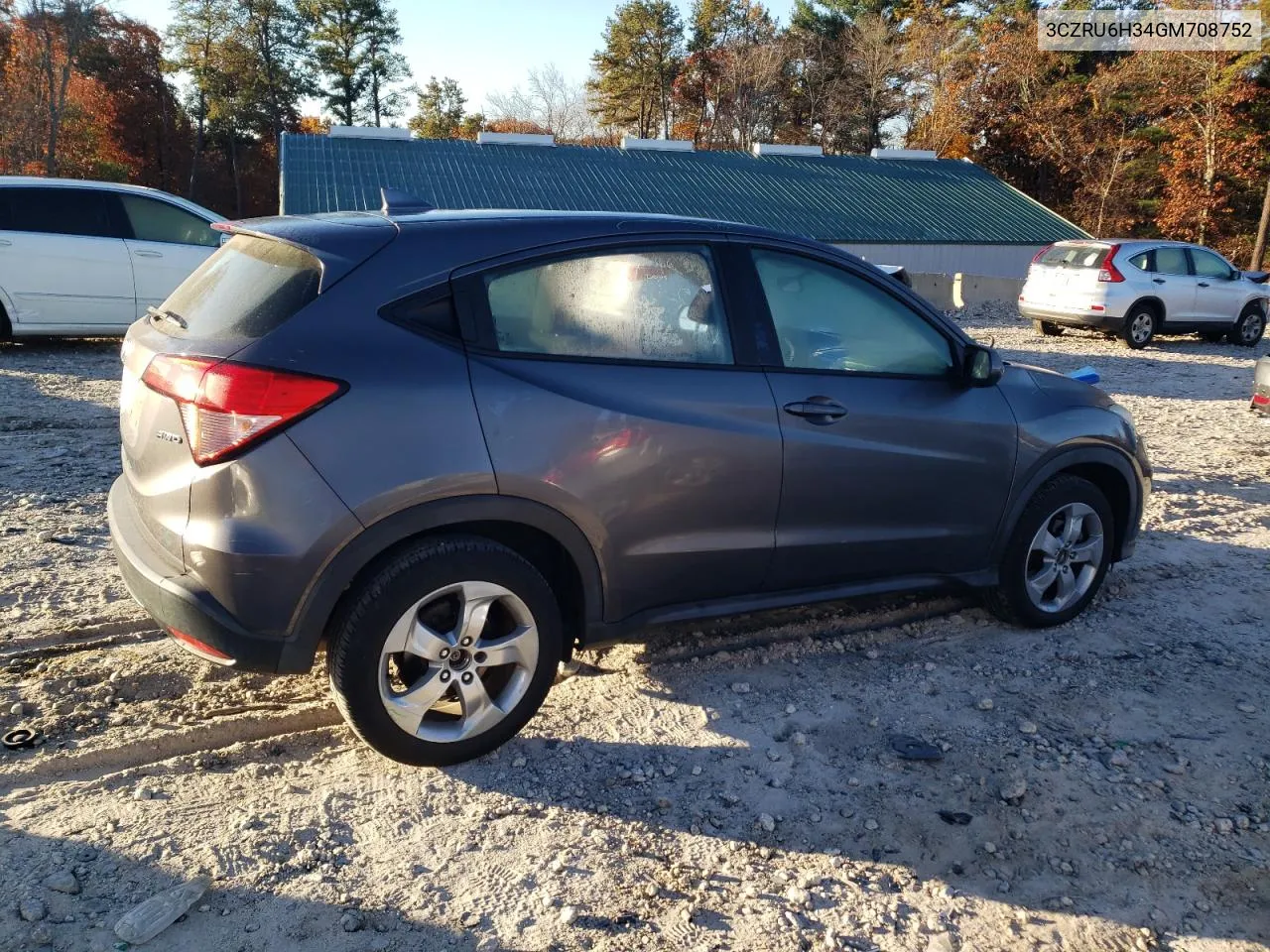 2016 Honda Hr-V Lx VIN: 3CZRU6H34GM708752 Lot: 77164244