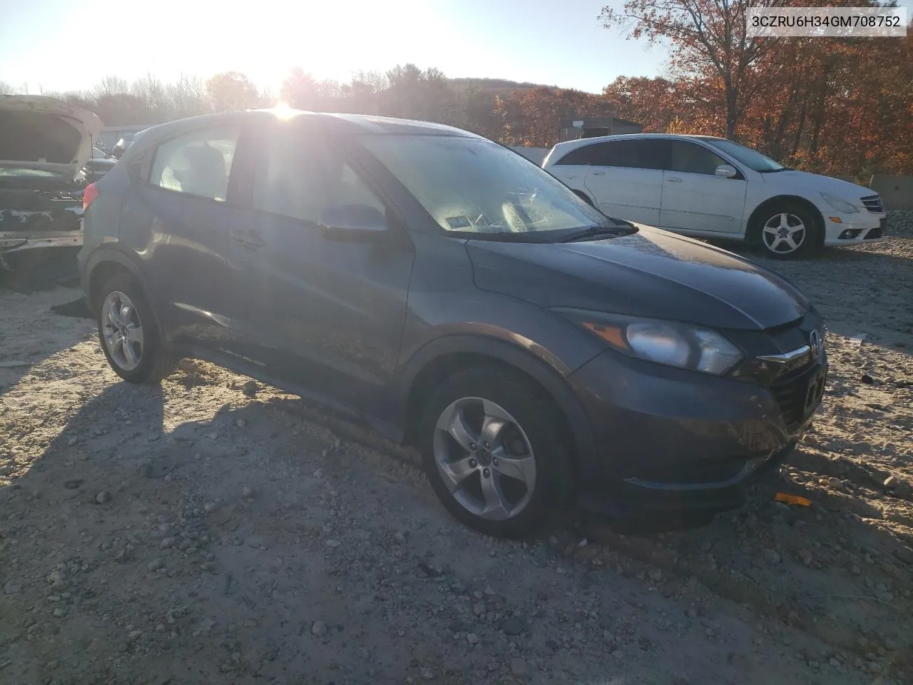 2016 Honda Hr-V Lx VIN: 3CZRU6H34GM708752 Lot: 77164244