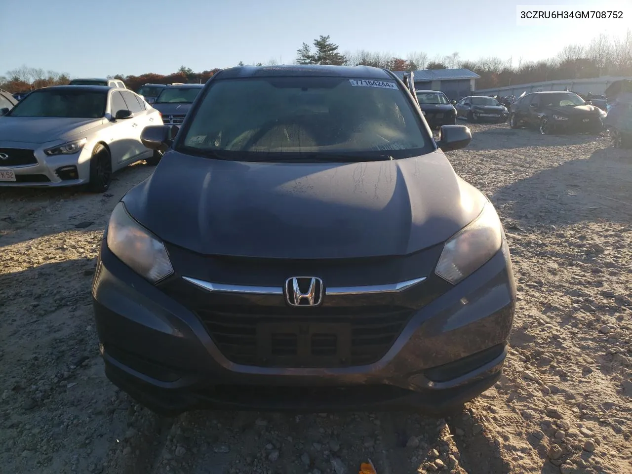 2016 Honda Hr-V Lx VIN: 3CZRU6H34GM708752 Lot: 77164244