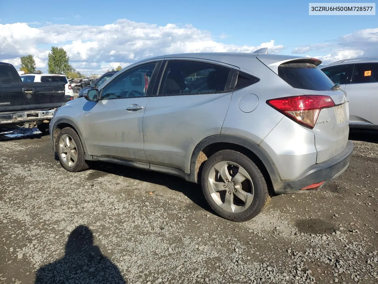 2016 Honda Hr-V Ex VIN: 3CZRU6H50GM728577 Lot: 77272194