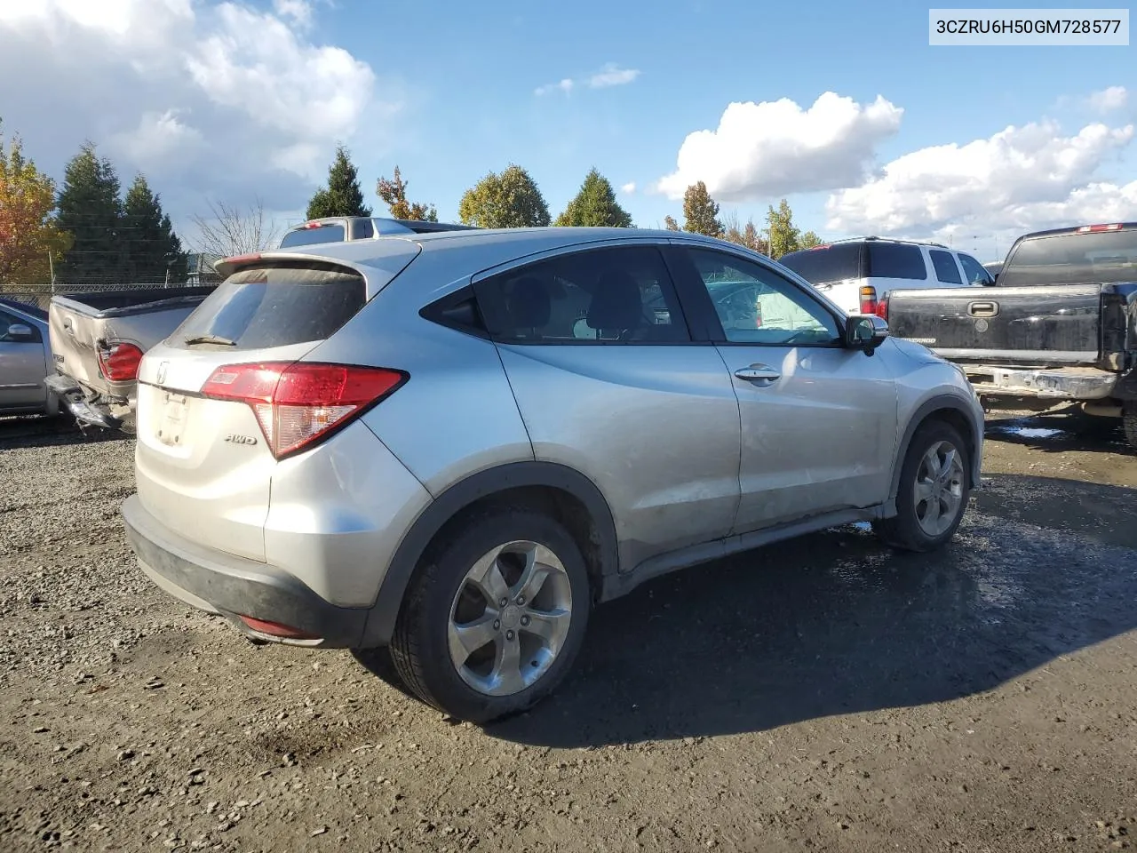 2016 Honda Hr-V Ex VIN: 3CZRU6H50GM728577 Lot: 77272194