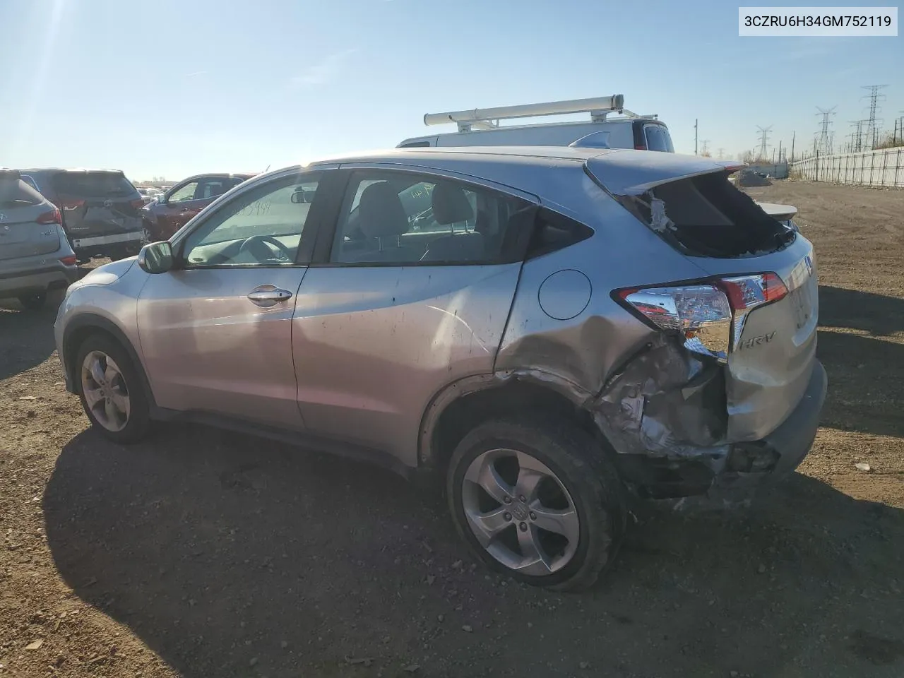 2016 Honda Hr-V Lx VIN: 3CZRU6H34GM752119 Lot: 77695944