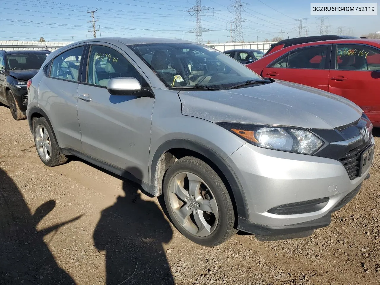 3CZRU6H34GM752119 2016 Honda Hr-V Lx