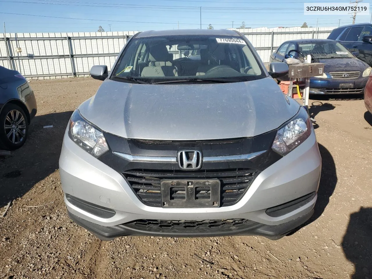 2016 Honda Hr-V Lx VIN: 3CZRU6H34GM752119 Lot: 77695944