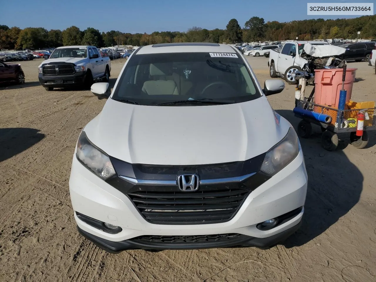 2016 Honda Hr-V Ex VIN: 3CZRU5H56GM733664 Lot: 77724474