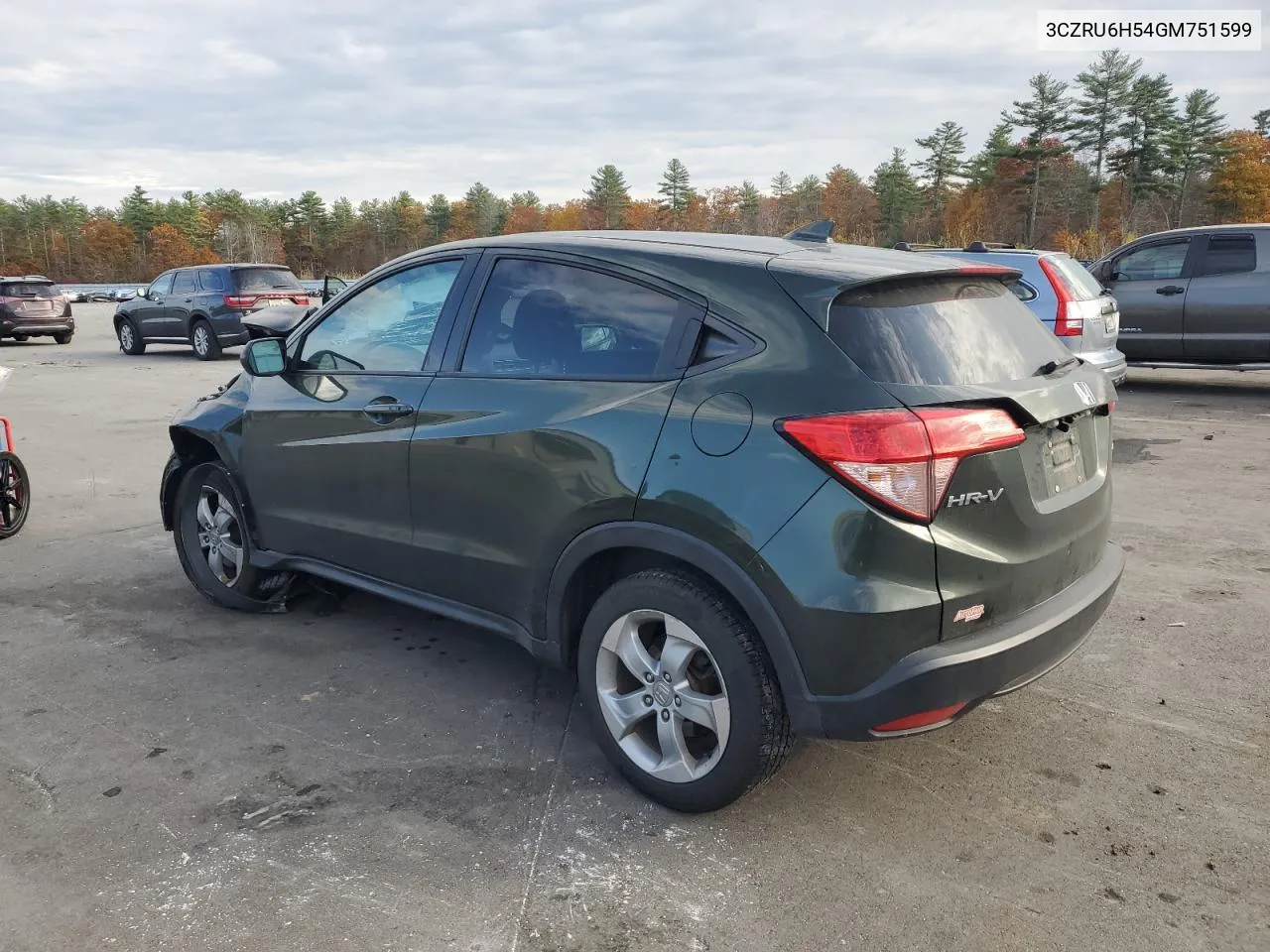 2016 Honda Hr-V Ex VIN: 3CZRU6H54GM751599 Lot: 77858304