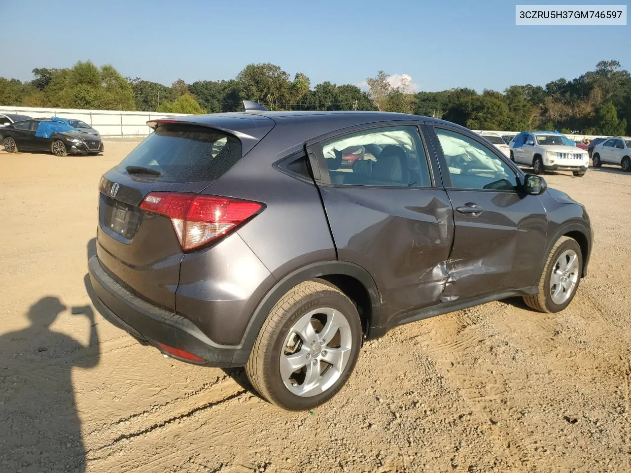 2016 Honda Hr-V Lx VIN: 3CZRU5H37GM746597 Lot: 78034434