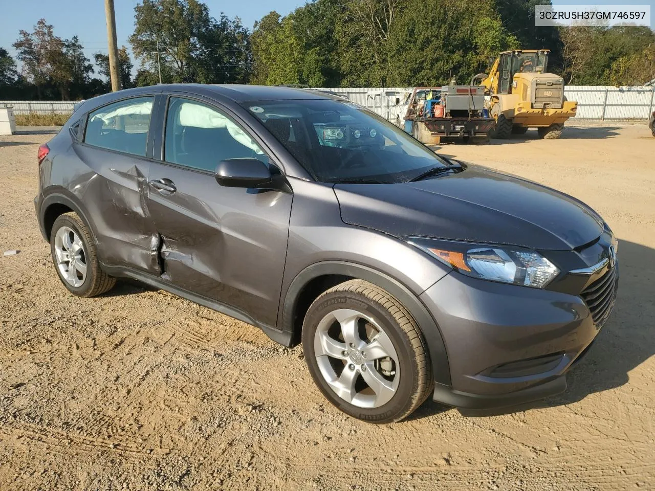 2016 Honda Hr-V Lx VIN: 3CZRU5H37GM746597 Lot: 78034434