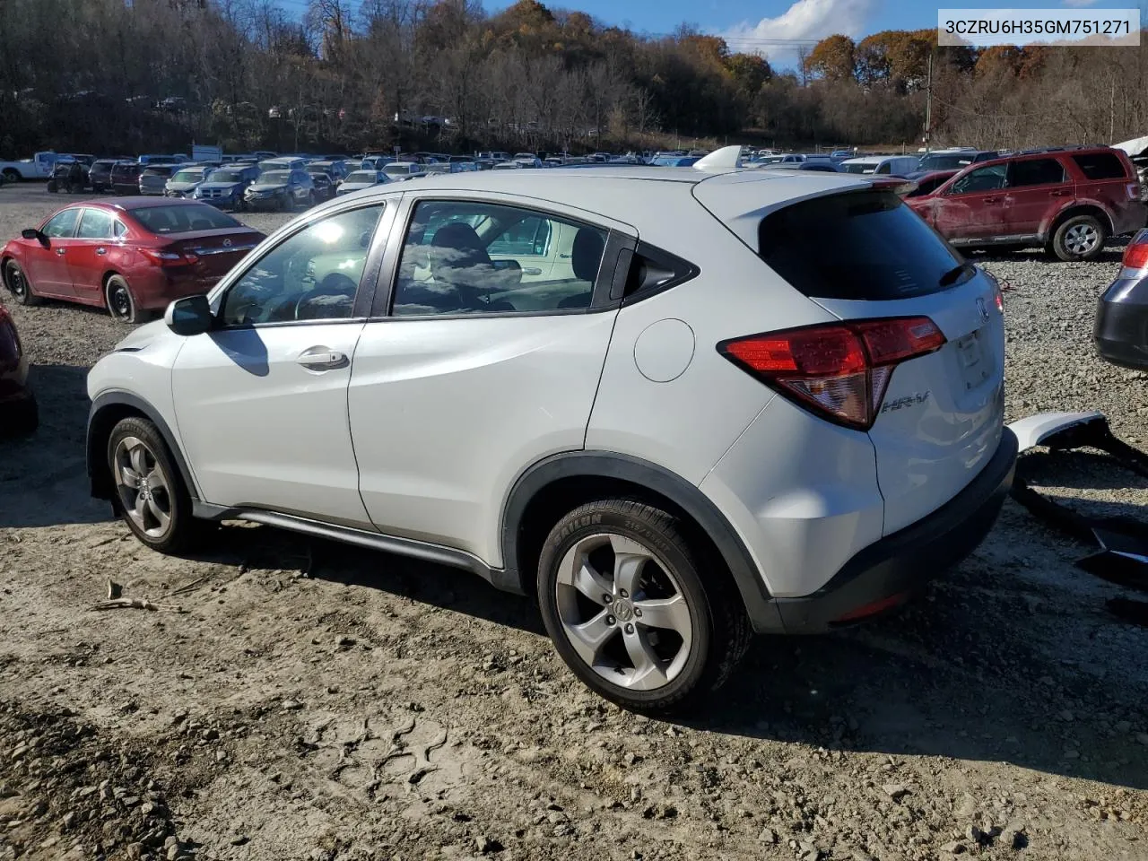 2016 Honda Hr-V Lx VIN: 3CZRU6H35GM751271 Lot: 78692564