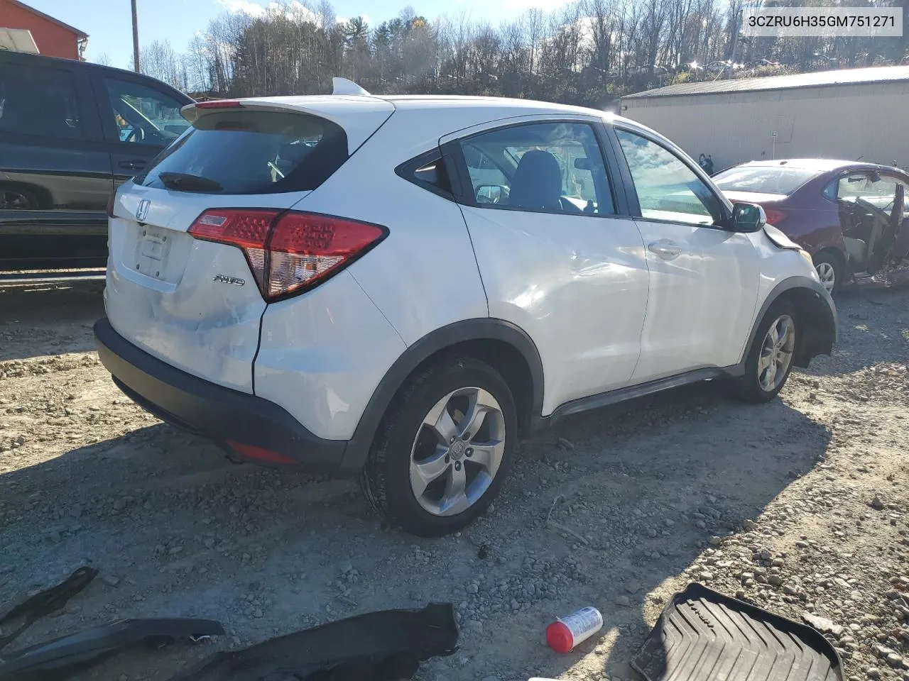 2016 Honda Hr-V Lx VIN: 3CZRU6H35GM751271 Lot: 78692564