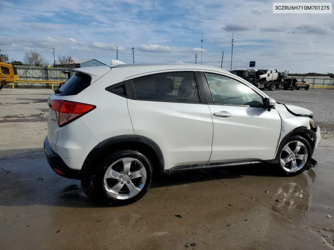 2016 Honda Hr-V Exl VIN: 3CZRU6H71GM701275 Lot: 79200744