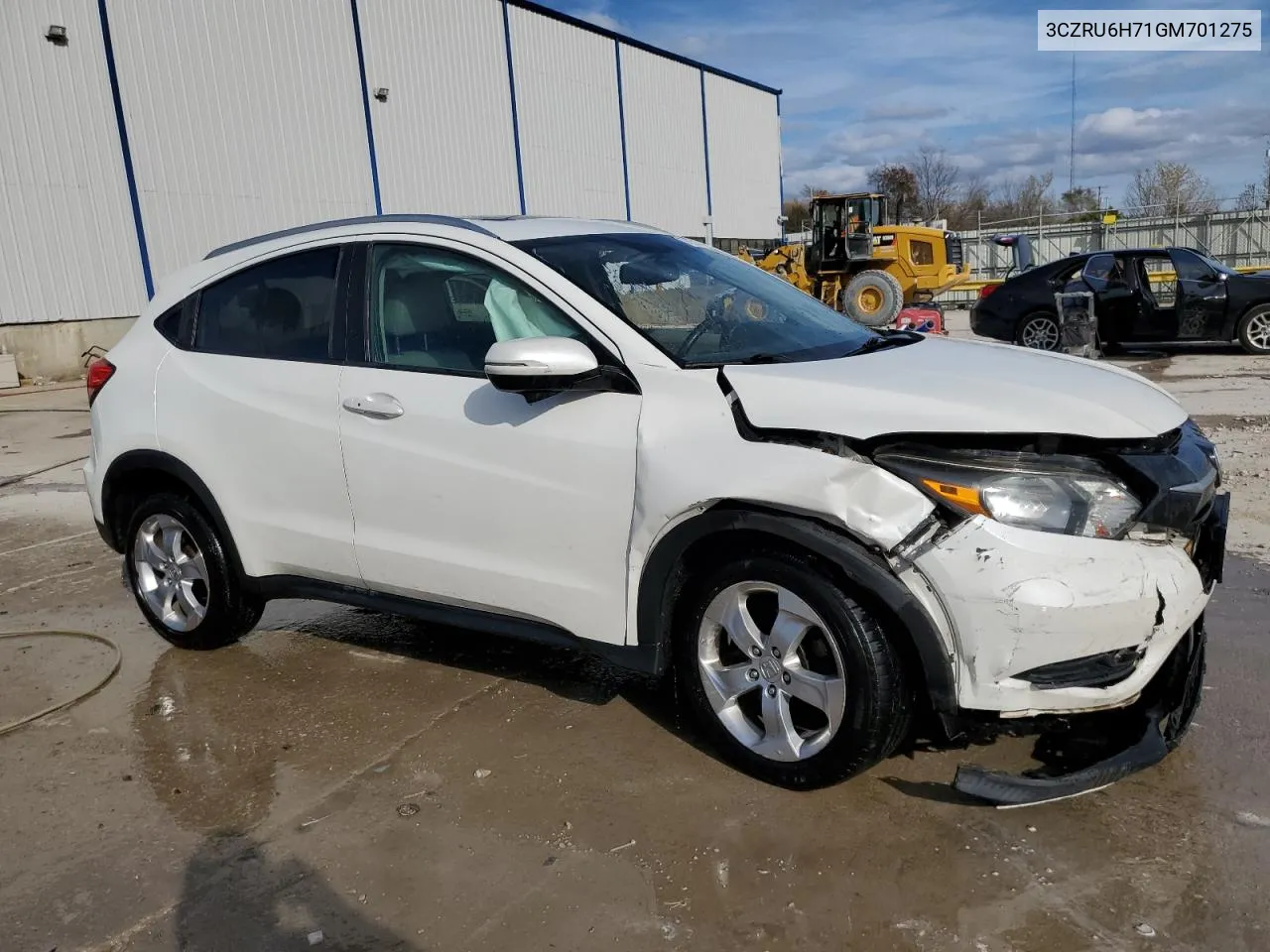 2016 Honda Hr-V Exl VIN: 3CZRU6H71GM701275 Lot: 79200744