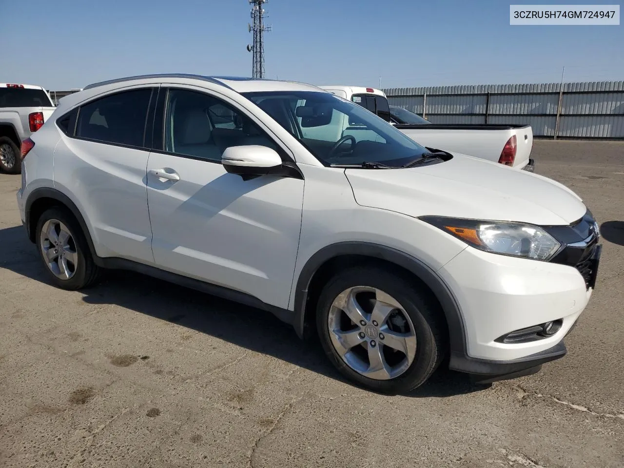 2016 Honda Hr-V Exl VIN: 3CZRU5H74GM724947 Lot: 79548174