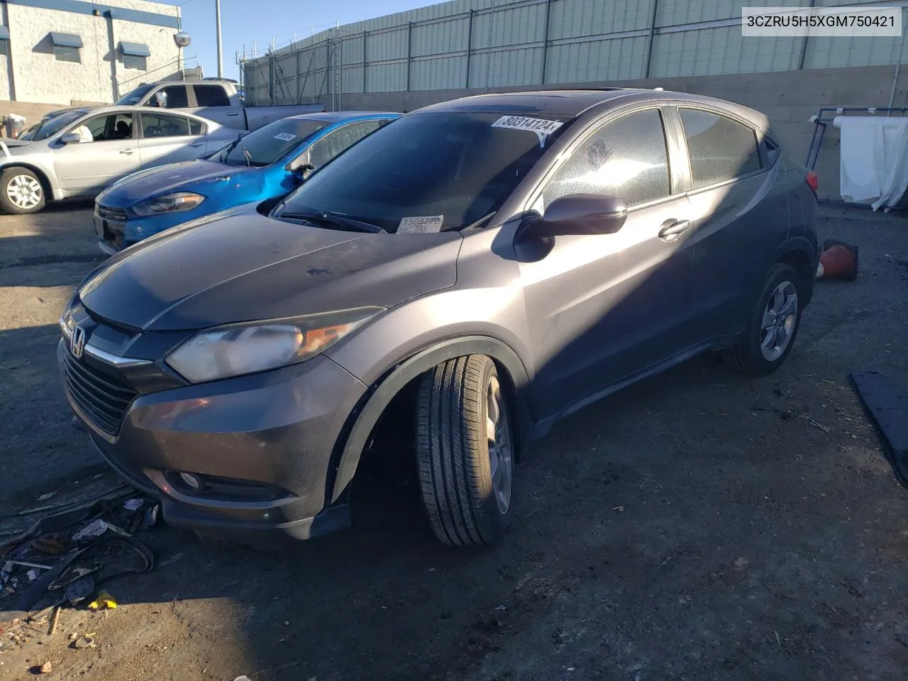 2016 Honda Hr-V Ex VIN: 3CZRU5H5XGM750421 Lot: 80314124