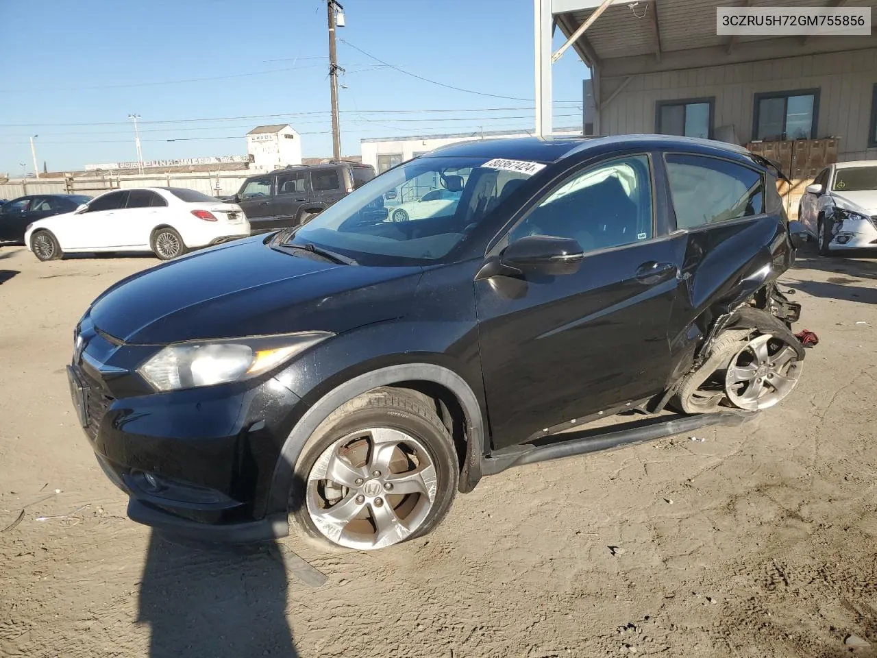 2016 Honda Hr-V Exl VIN: 3CZRU5H72GM755856 Lot: 80367424