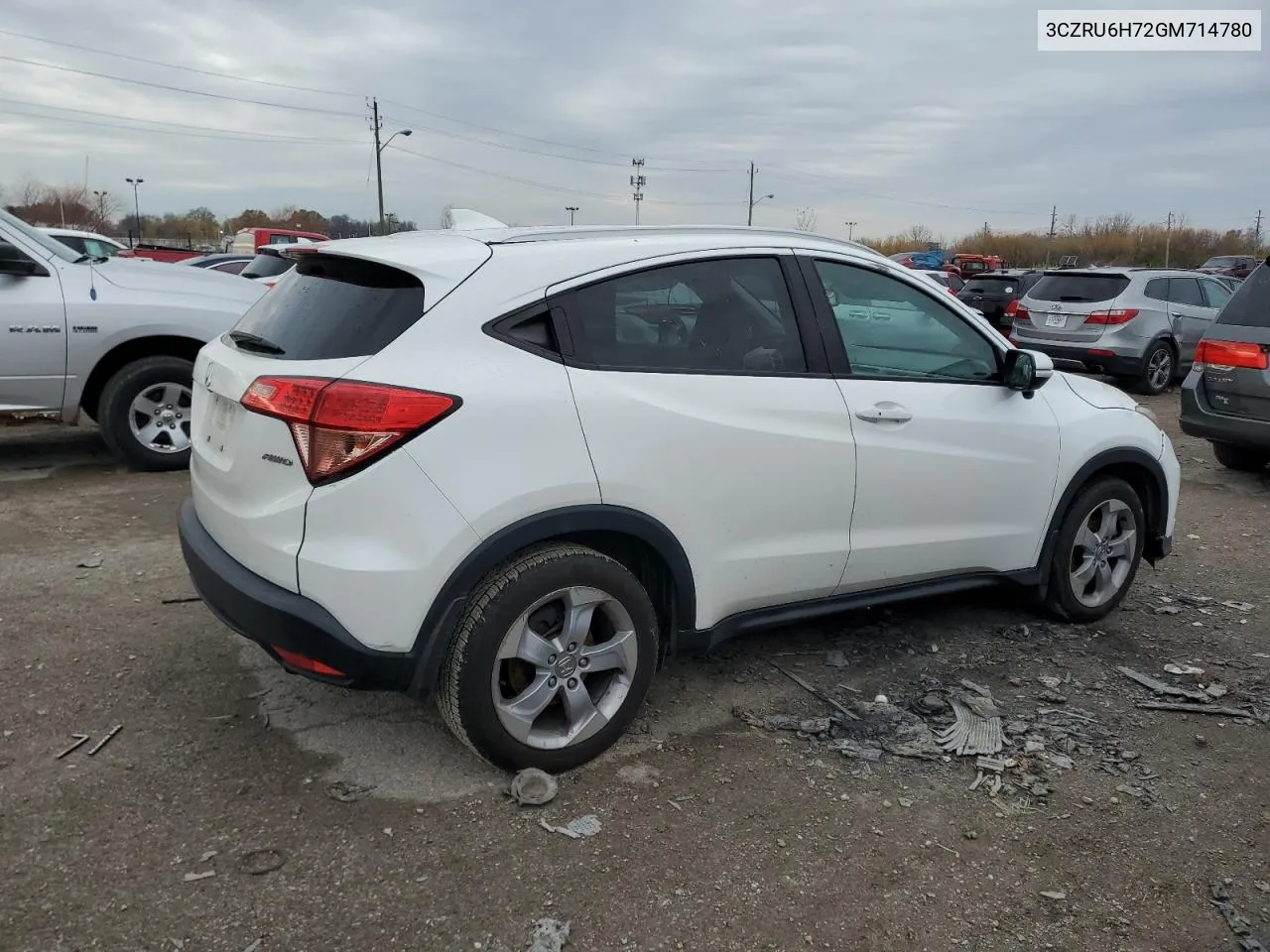 2016 Honda Hr-V Exl VIN: 3CZRU6H72GM714780 Lot: 81002654