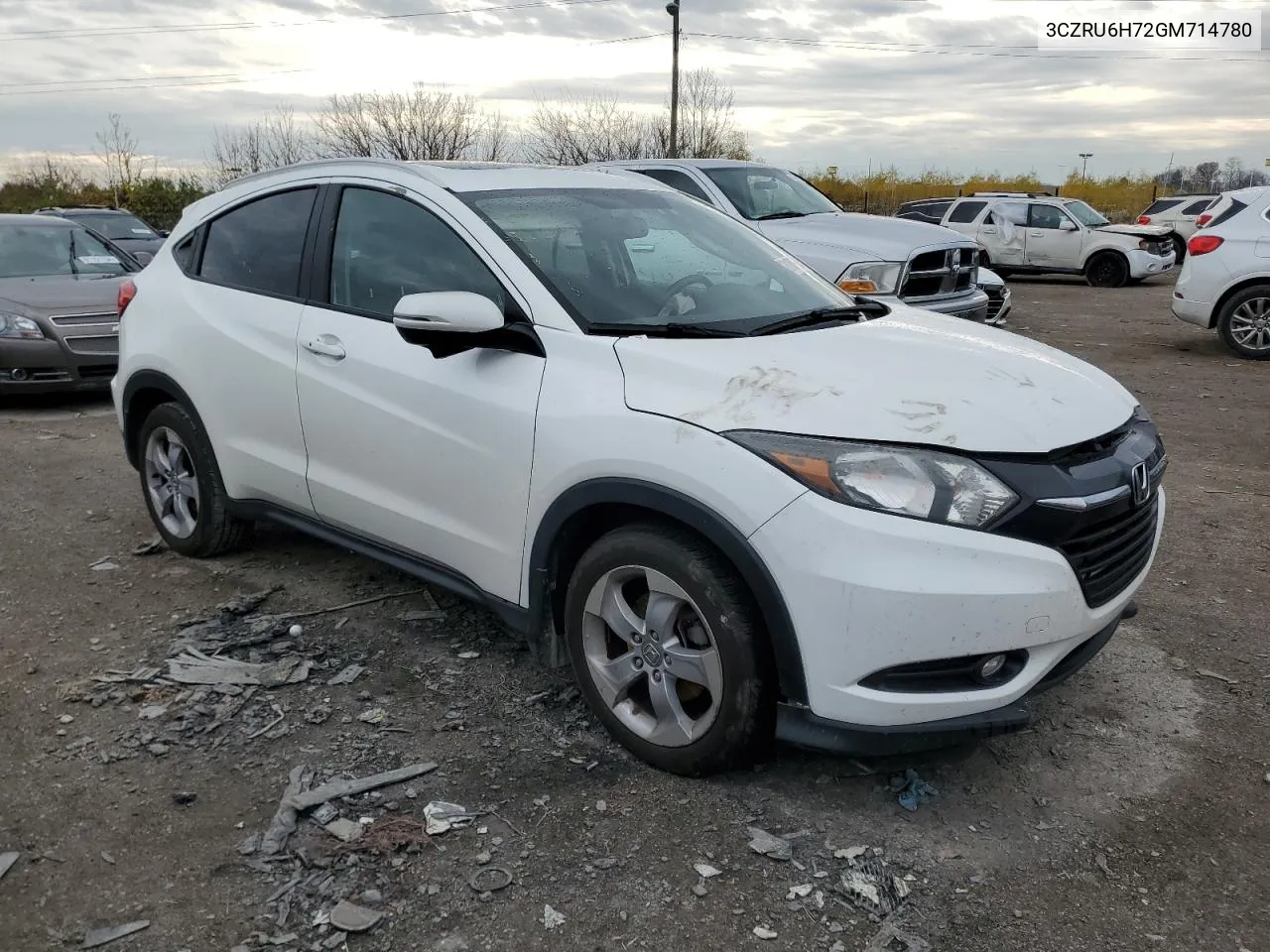 2016 Honda Hr-V Exl VIN: 3CZRU6H72GM714780 Lot: 81002654