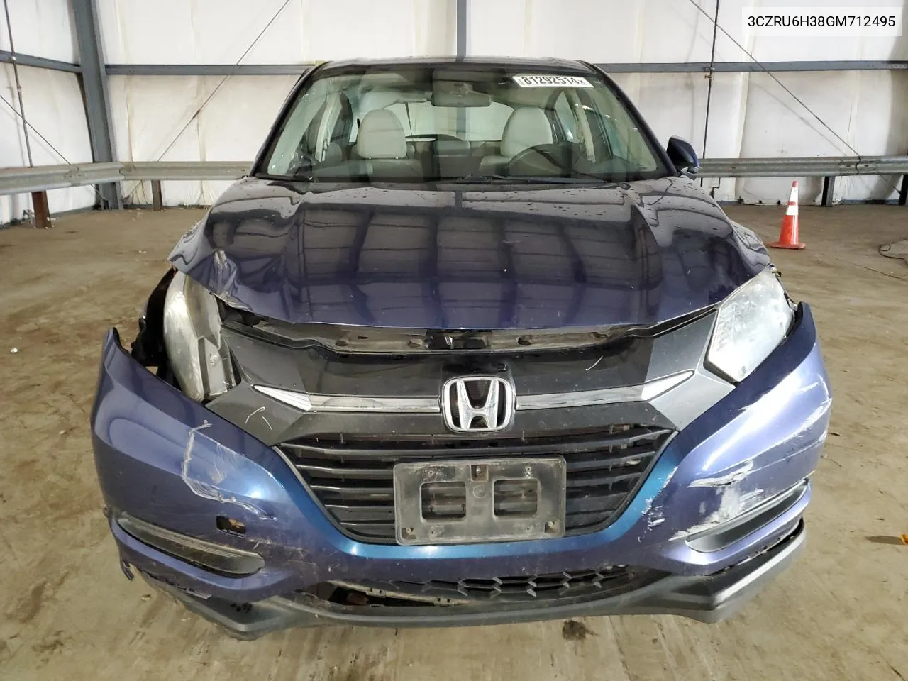 2016 Honda Hr-V Lx VIN: 3CZRU6H38GM712495 Lot: 81292514