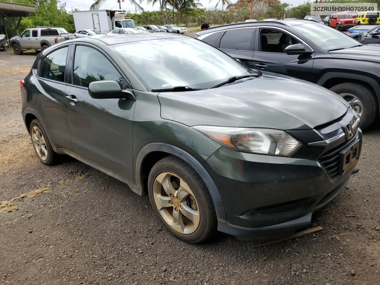 2017 Honda Hr-V Lx VIN: 3CZRU5H30HG705549 Lot: 52594184