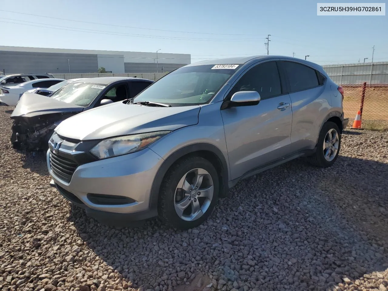 2017 Honda Hr-V Lx VIN: 3CZRU5H39HG702861 Lot: 53783104