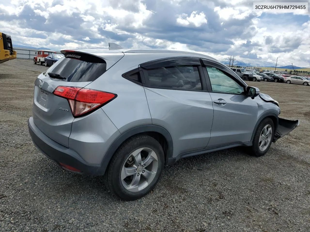 3CZRU6H79HM729455 2017 Honda Hr-V Exl