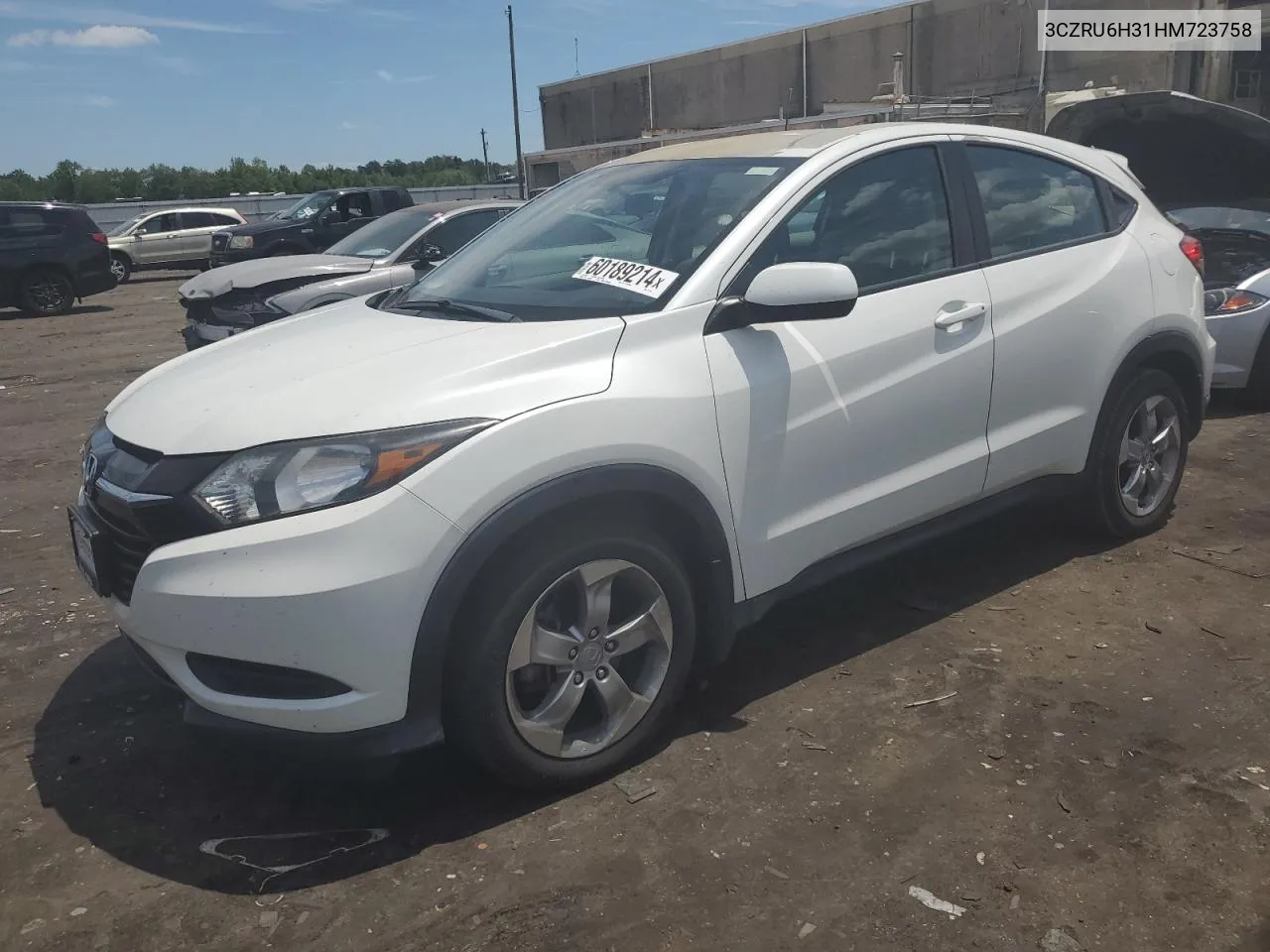 2017 Honda Hr-V Lx VIN: 3CZRU6H31HM723758 Lot: 60189214