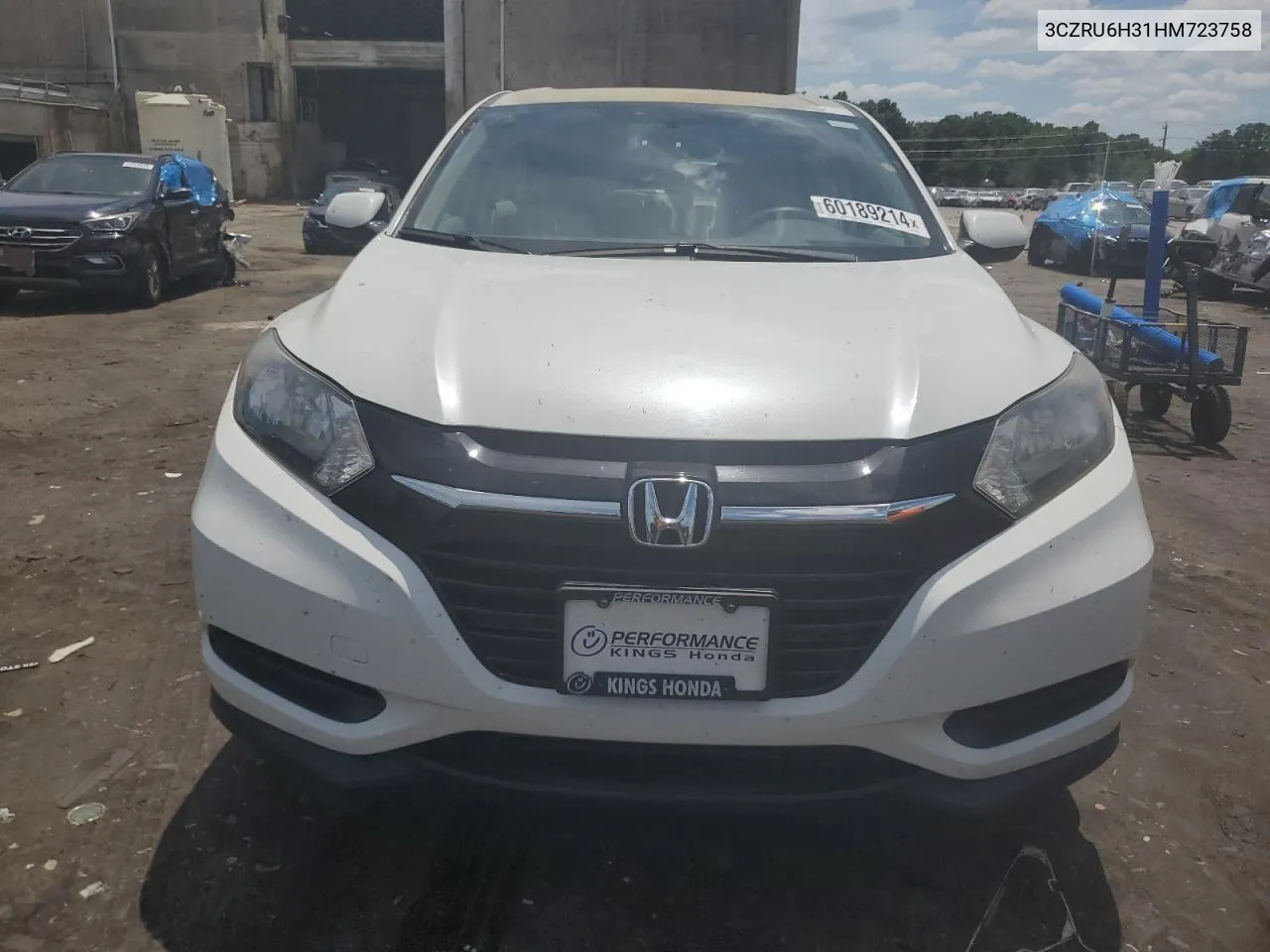 2017 Honda Hr-V Lx VIN: 3CZRU6H31HM723758 Lot: 60189214