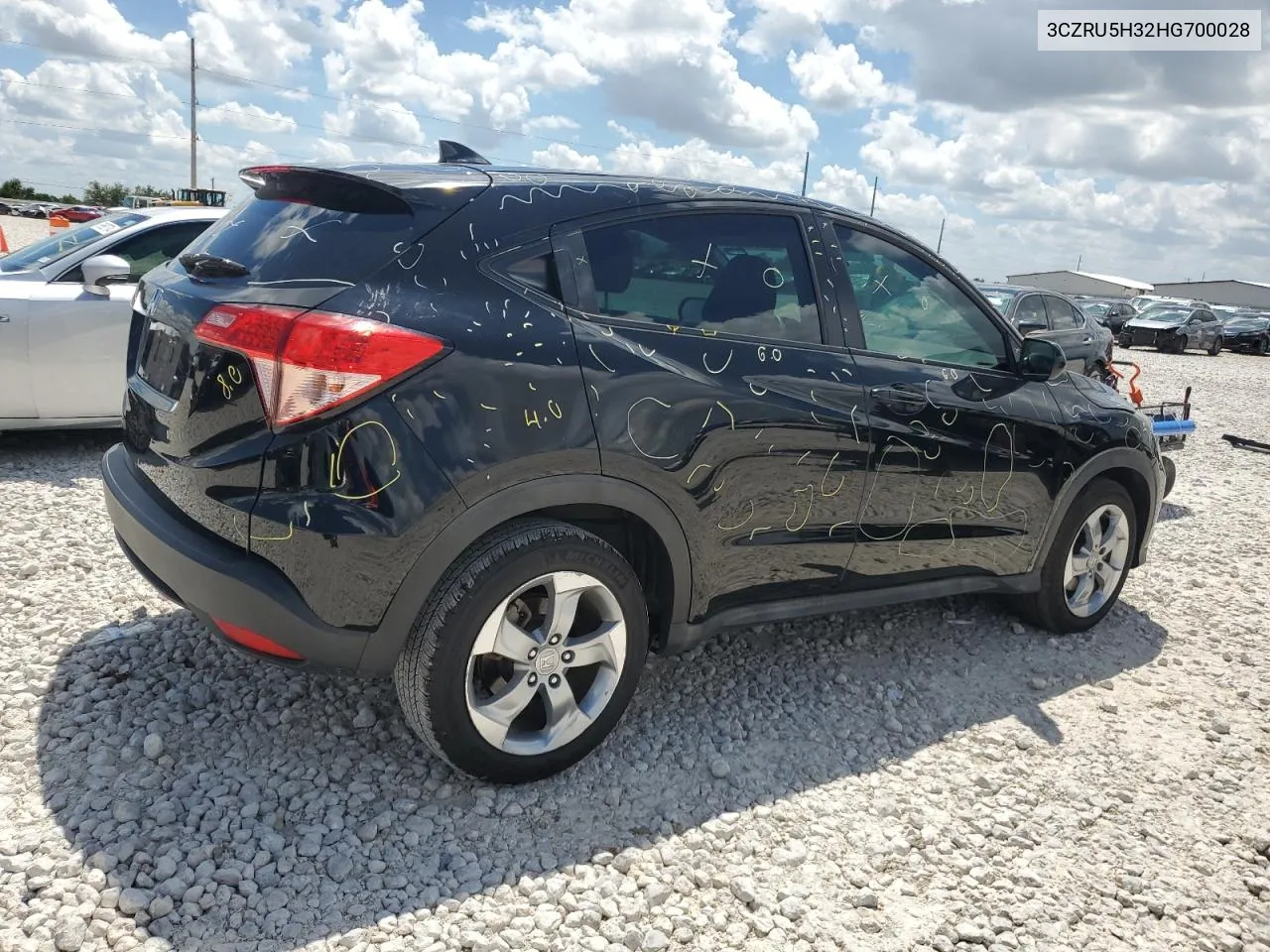 2017 Honda Hr-V Lx VIN: 3CZRU5H32HG700028 Lot: 69072434