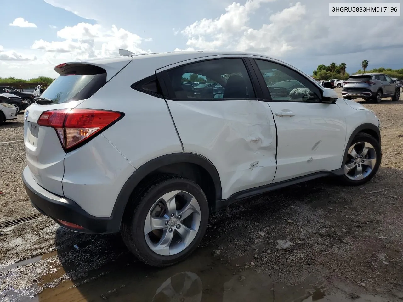 2017 Honda Hr-V VIN: 3HGRU5833HM017196 Lot: 69098834