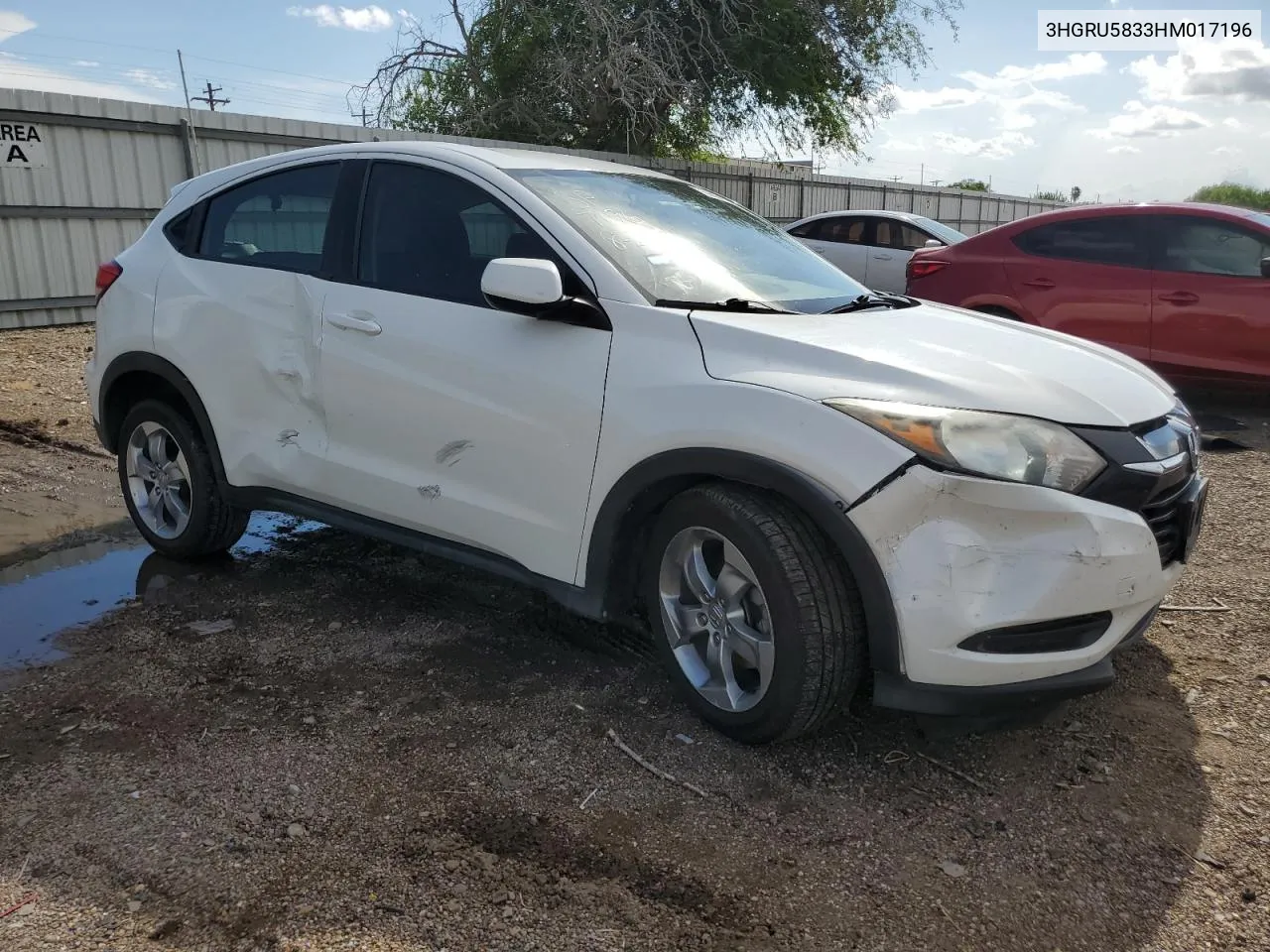 2017 Honda Hr-V VIN: 3HGRU5833HM017196 Lot: 69098834