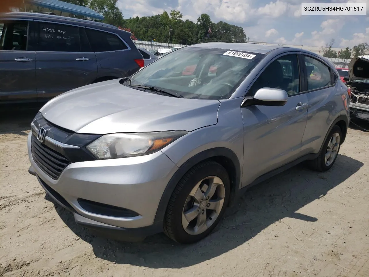 3CZRU5H34HG701617 2017 Honda Hr-V Lx