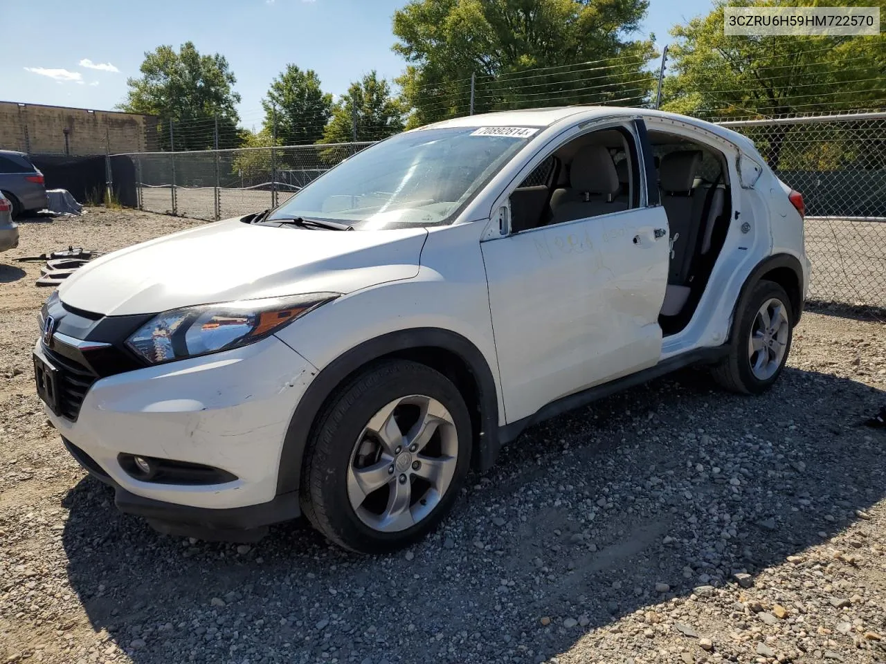 2017 Honda Hr-V Ex VIN: 3CZRU6H59HM722570 Lot: 70892814