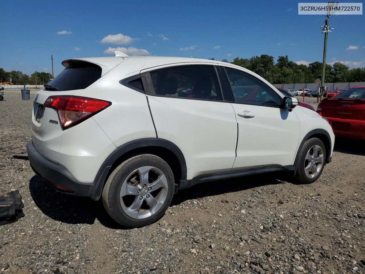 3CZRU6H59HM722570 2017 Honda Hr-V Ex