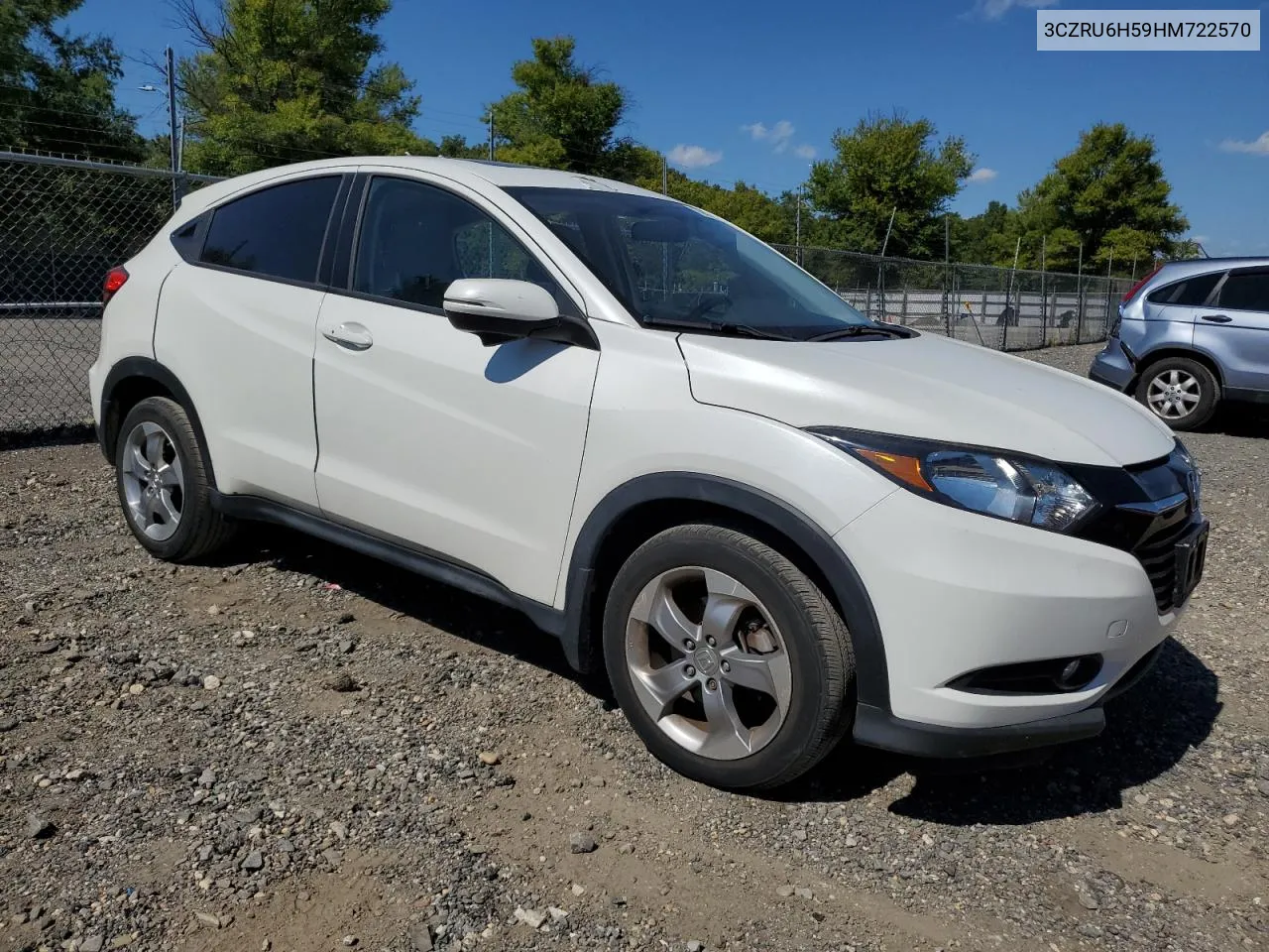 2017 Honda Hr-V Ex VIN: 3CZRU6H59HM722570 Lot: 70892814