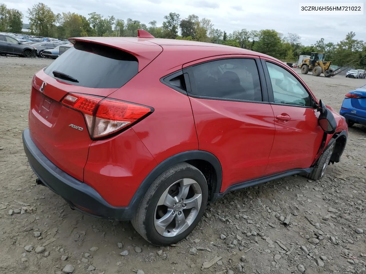 2017 Honda Hr-V Ex VIN: 3CZRU6H56HM721022 Lot: 71936964