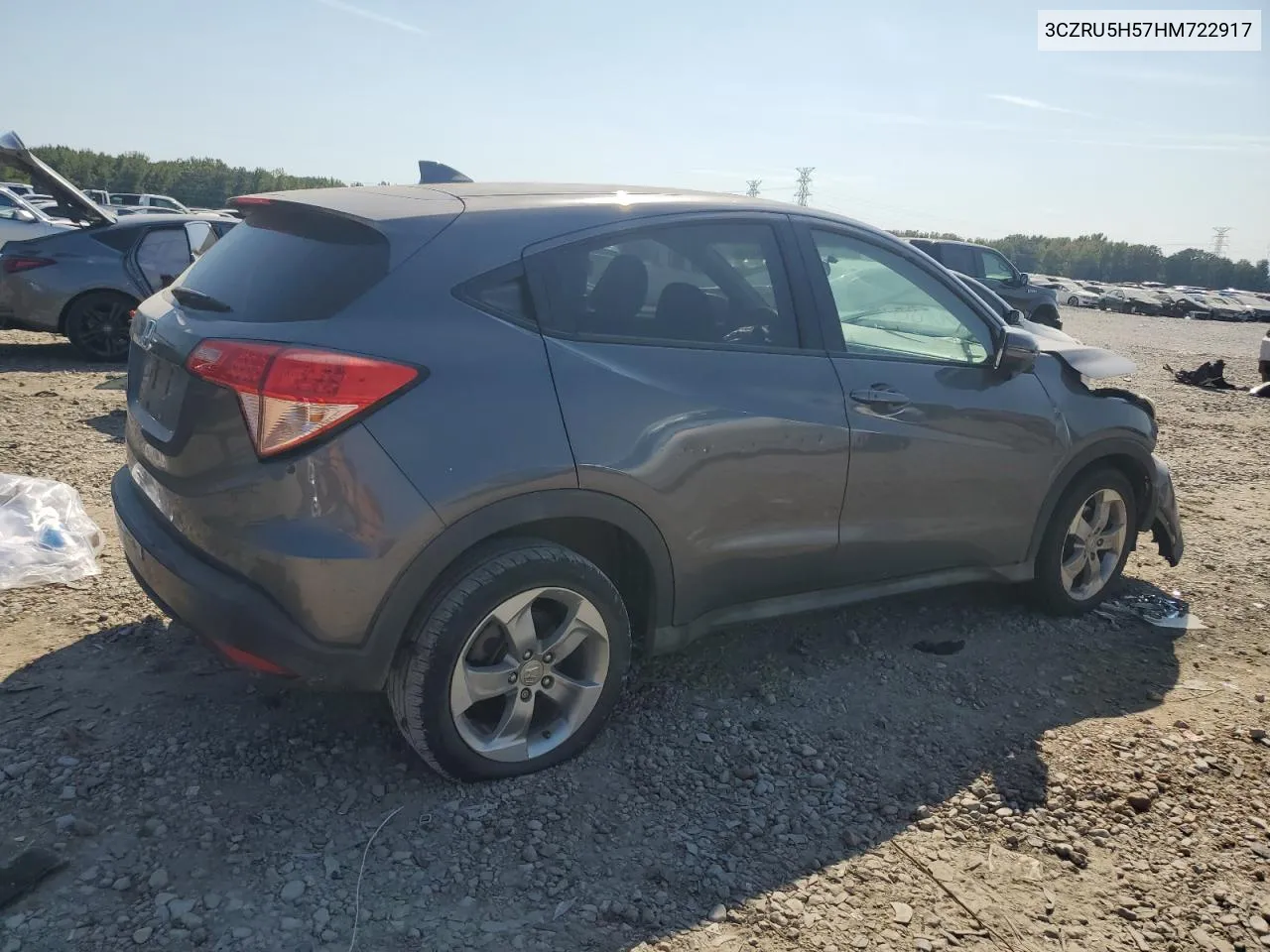 2017 Honda Hr-V Ex VIN: 3CZRU5H57HM722917 Lot: 72054114